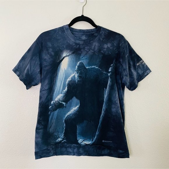 the mountain yeti graphic short sleeve mens crew neck top multnomah falls oregon - Picture 2 of 4